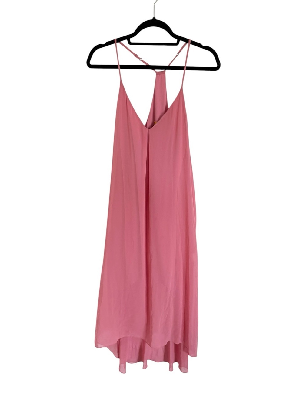 Alice & Olivia Chiffon Flowy Blush Pink Midi Dress